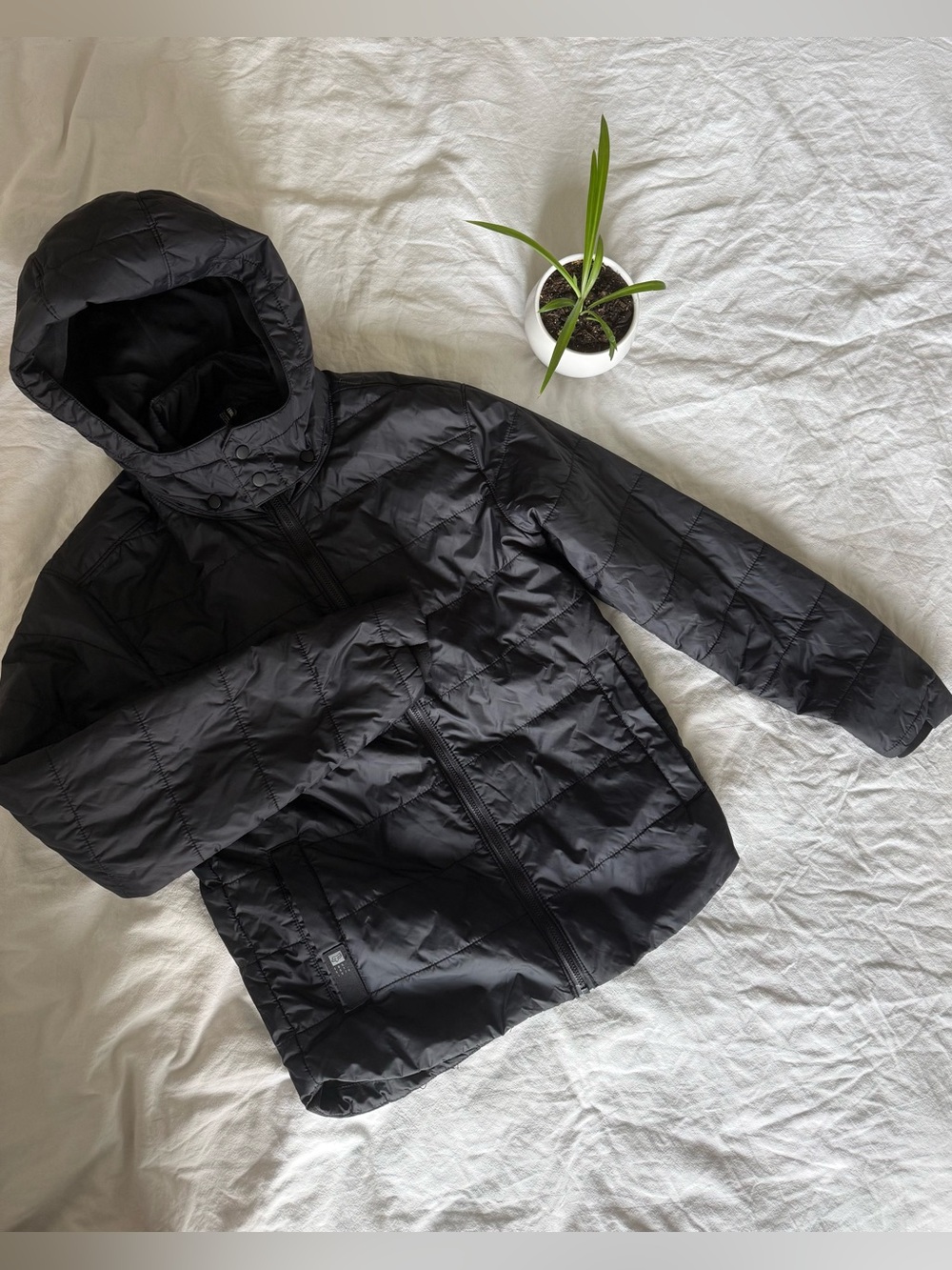 Men’s Fox Black Hooded Puffer Jacket
